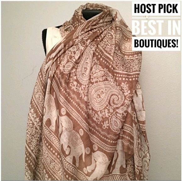 Rikka Accessories - Rikka Gorgeous Beige Scarf. NWT A8